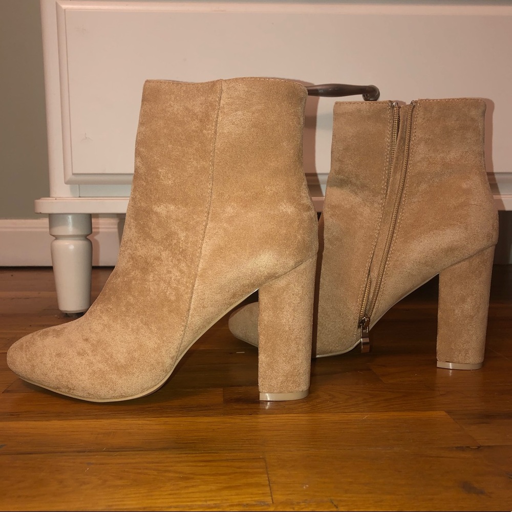 Behati Tan Faux Suede Ankle Boots